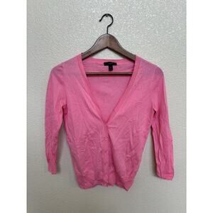 NEW J.Crew bubblegum pink cropped cardigan 3/4 sleeve womens xs preppy classic